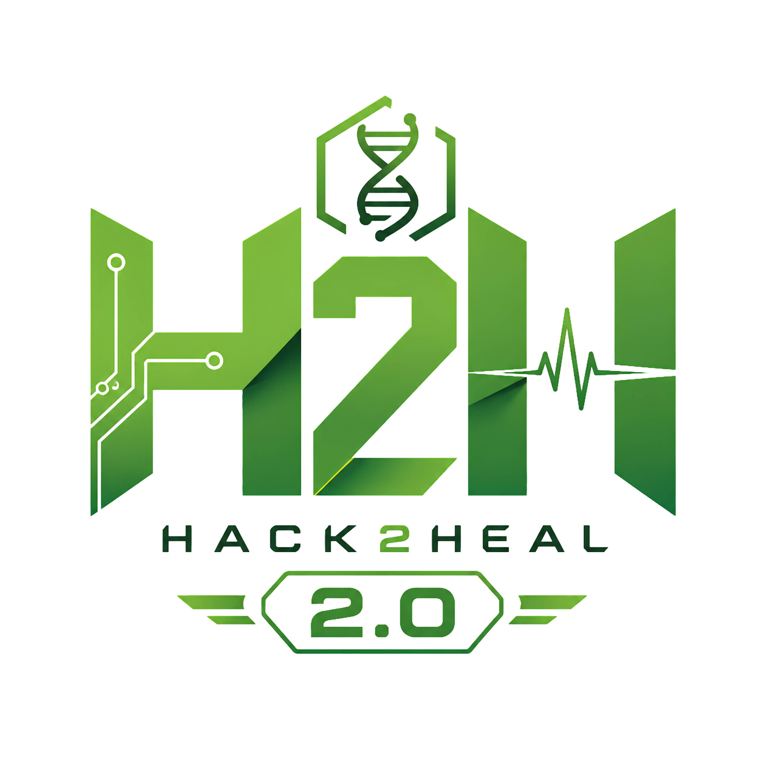 Hack2Heal 2.0 — 글로벌 헬스케어 혁신 학생 해커톤 포스터