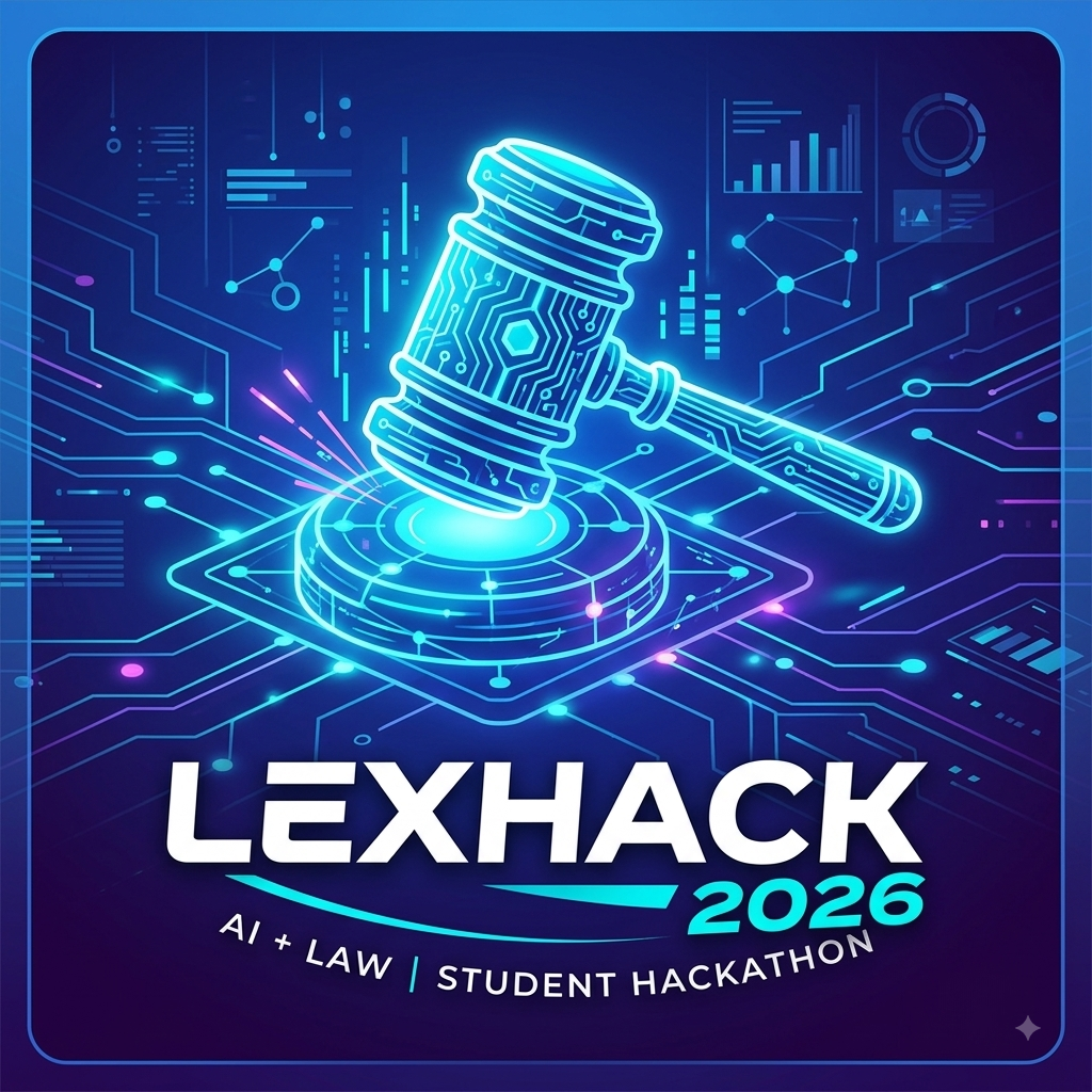 LexHack 2026 — AI·법률·시빅테크 글로벌 학생 해커톤 포스터