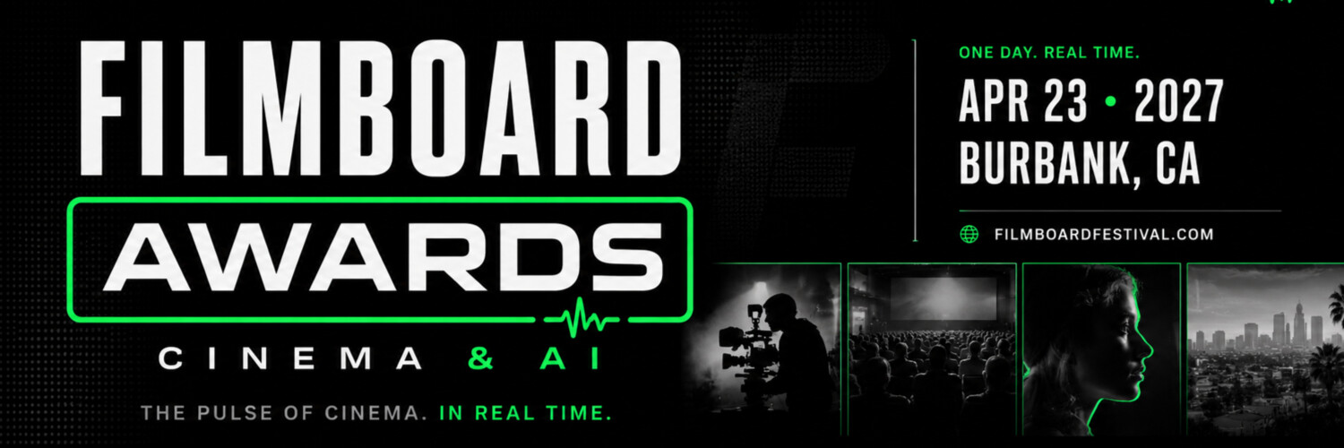Filmboard Film & AI Awards 2027 — AI 영화·영상·각본 부문 포스터