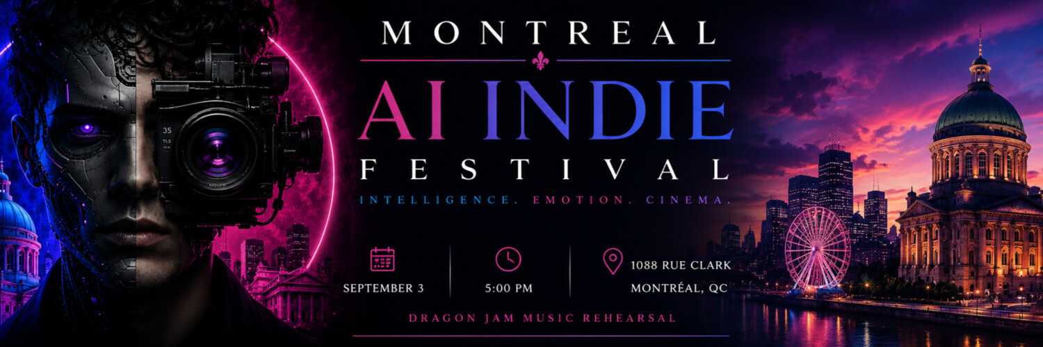 Montreal AI Indie Festival — 2026–2027 접수 사이클 포스터