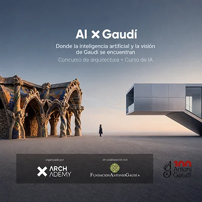 AI x Gaudí 2026 — 가우디 넥서스 국제 AI 건축·디자인 공모전 포스터