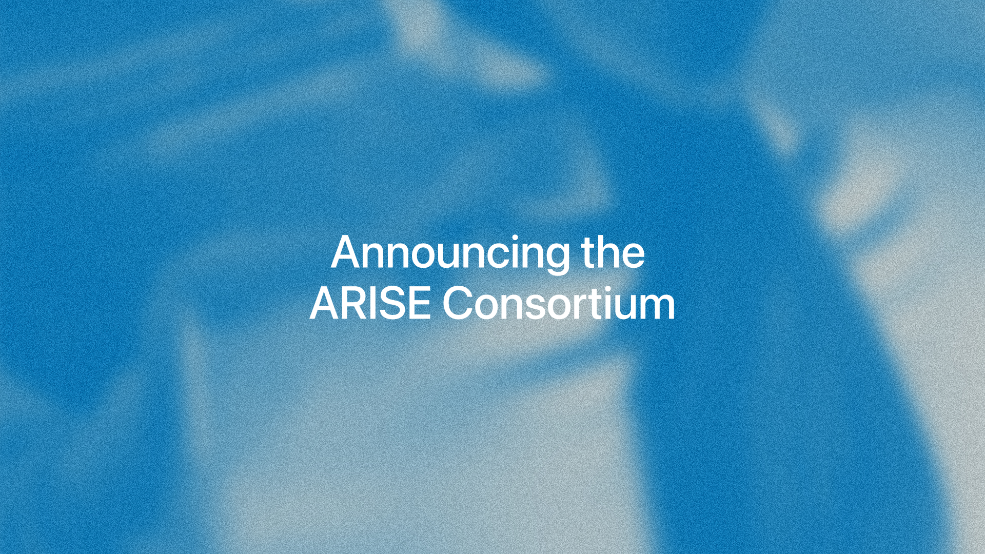 ARISE 컨소시엄 2026–2027 — 첨단 의료 AI 연구 네트워크 포스터