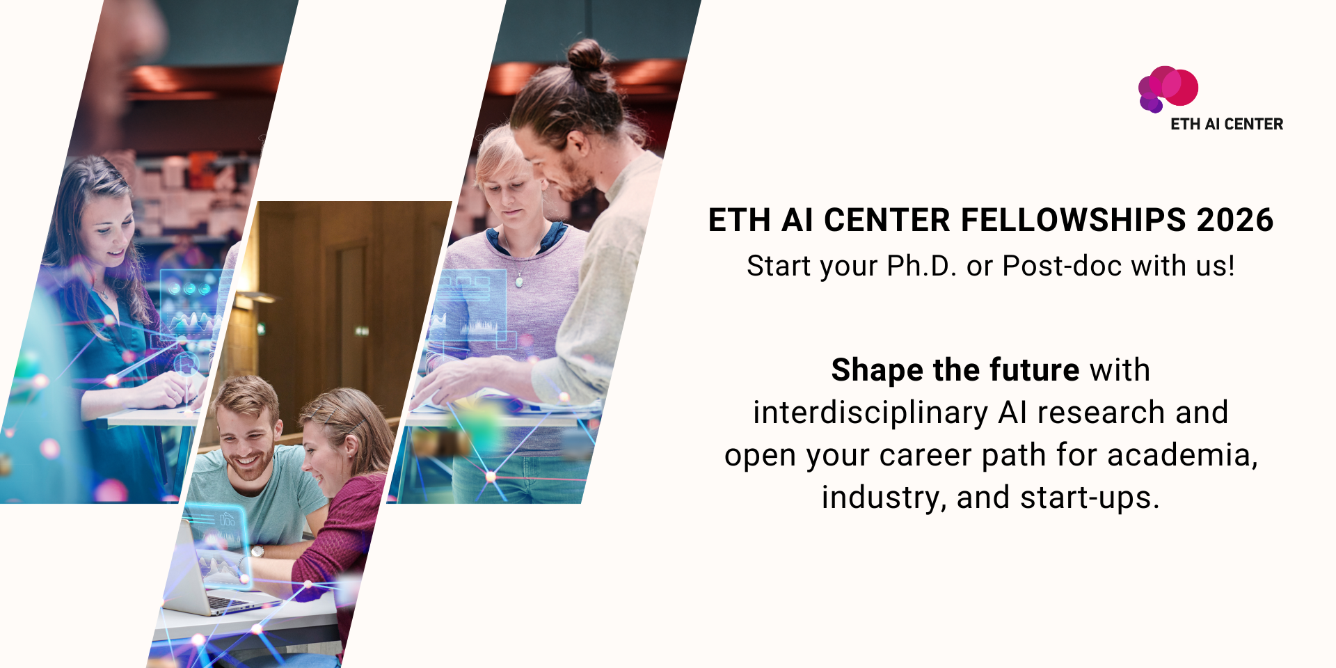 ETH AI Center 박사후 펠로우십 2027 포스터