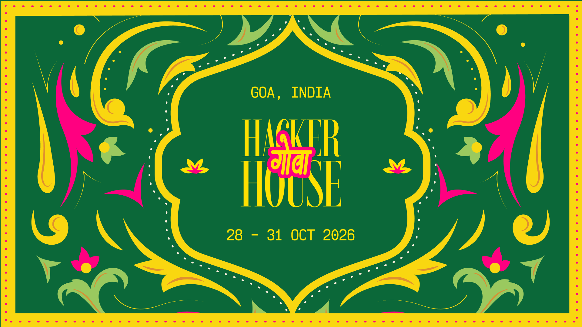 HACKER HOUSE GOA 2026 포스터