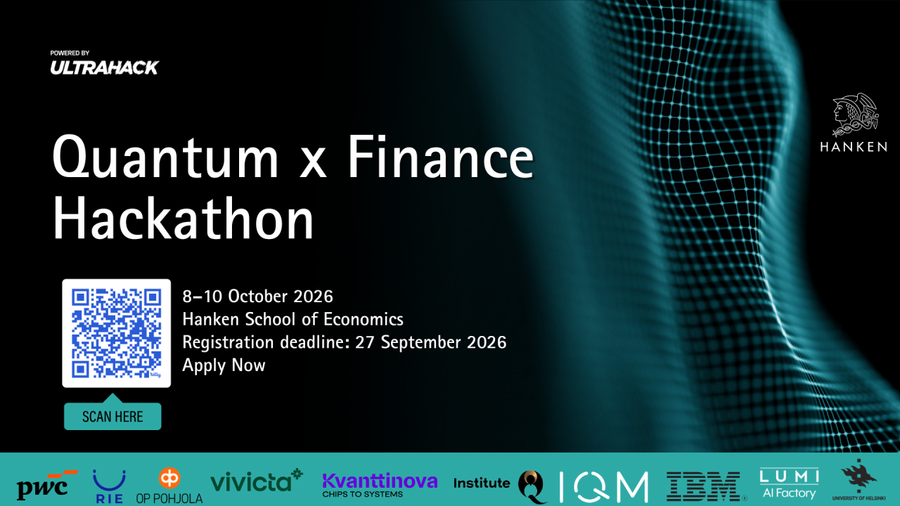 Quantum x AI Hackathon 2026 — Shape the Future of Finance 포스터