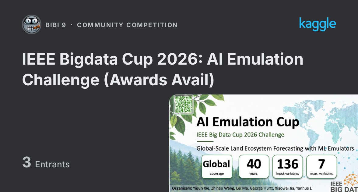 IEEE BigData Cup 2026 — CarbonGlobe AI 에뮬레이션 경진대회 포스터