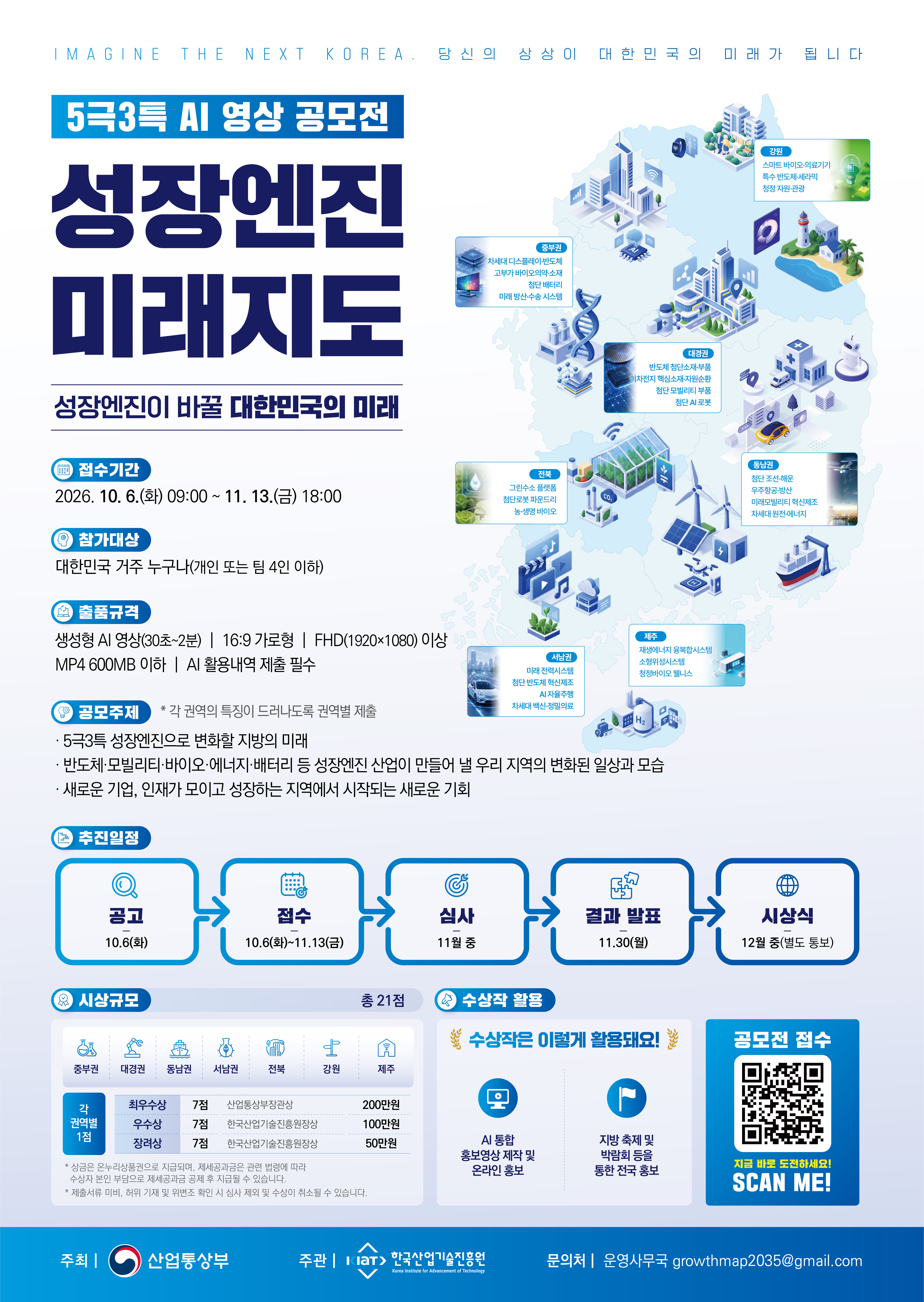 5극3특 성장엔진 미래지도 AI 영상 공모전 포스터