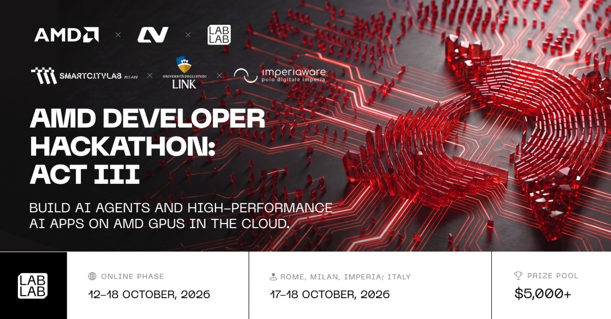 AMD Developer Hackathon ACT III 2026 포스터