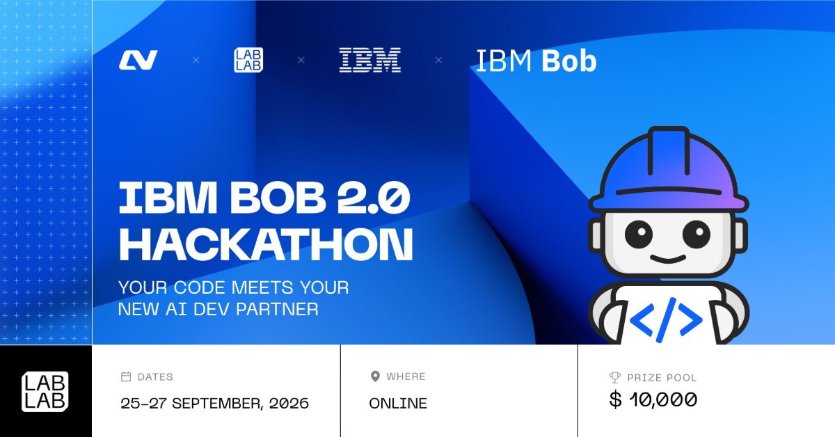 IBM Bob 2.0 해커톤 2026 포스터