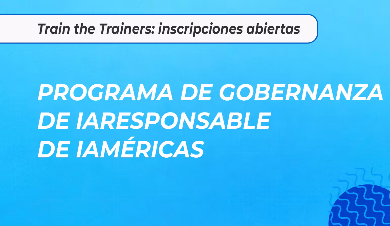 Train the Trainers — 우루과이 책임있는 AI 거버넌스 자문가 양성 프로그램 포스터