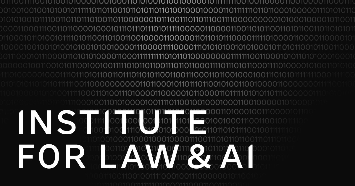 Institute for Law & AI 2027 미국 AI 법·정책 서머 펠로십 포스터