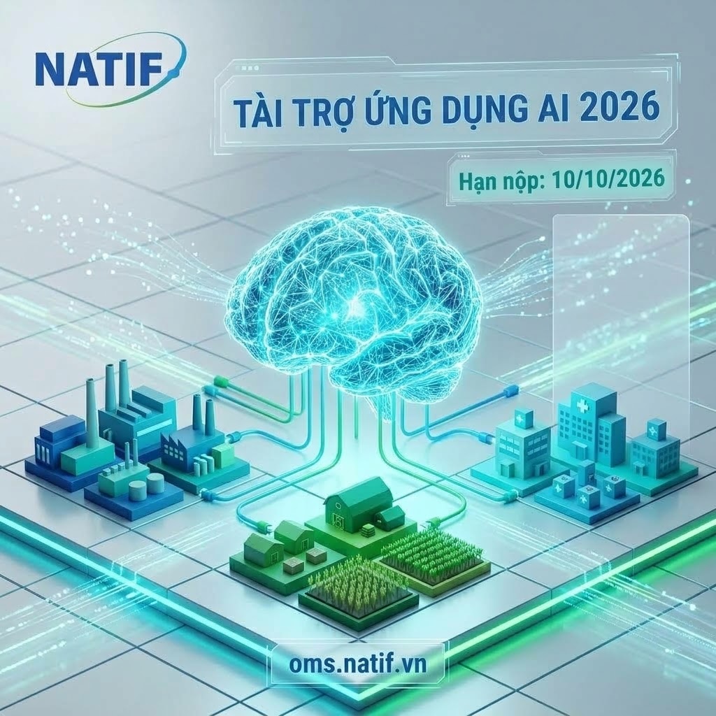 베트남 NATIF 2026 AI 기술혁신 과제 지원사업 포스터