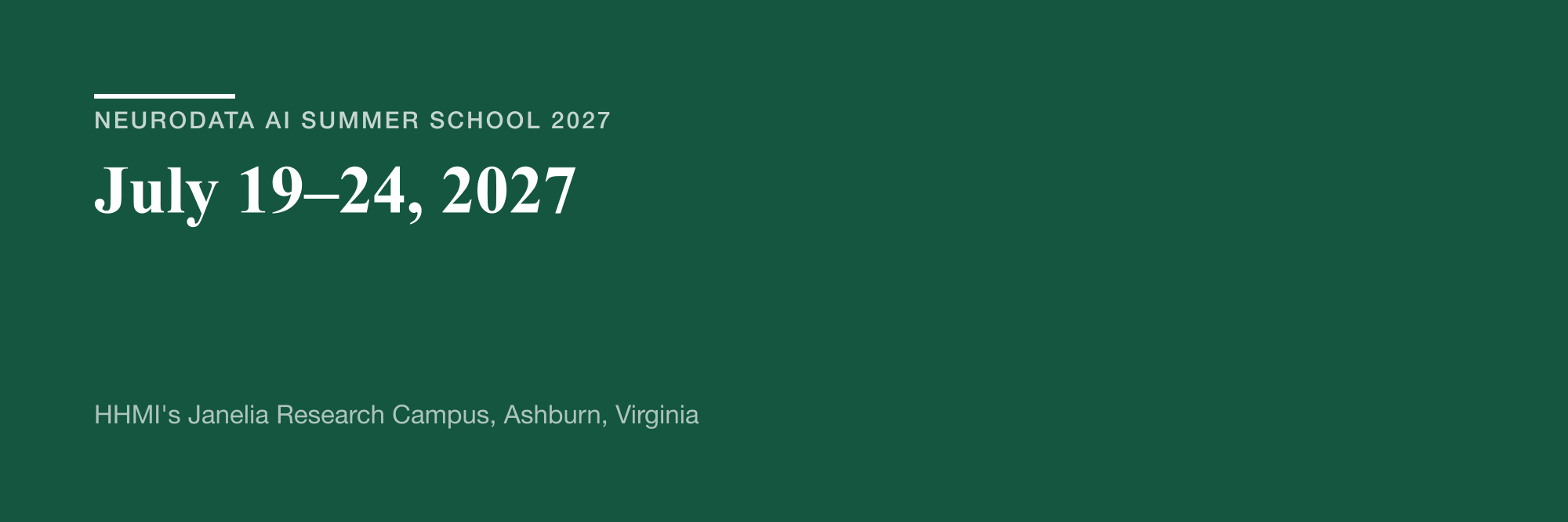 NeuroData AI Summer School 2027 포스터