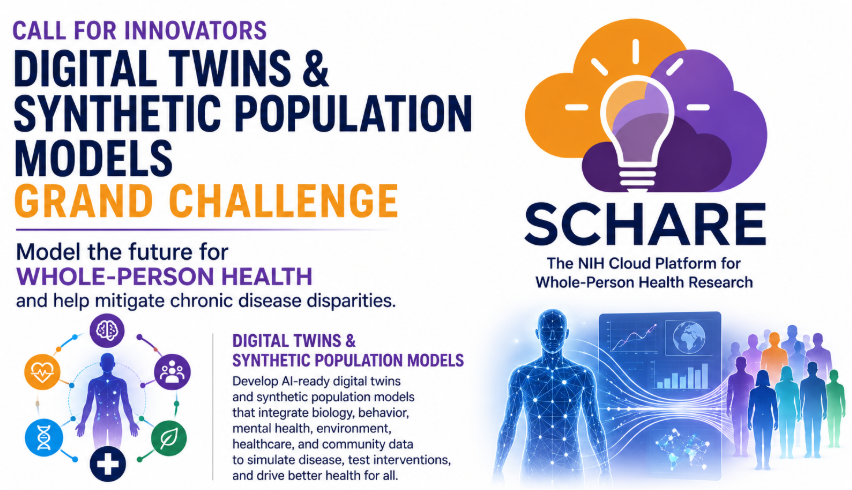 SCHARE 2026 — 디지털 트윈·합성 인구 모델 Grand Challenge 포스터