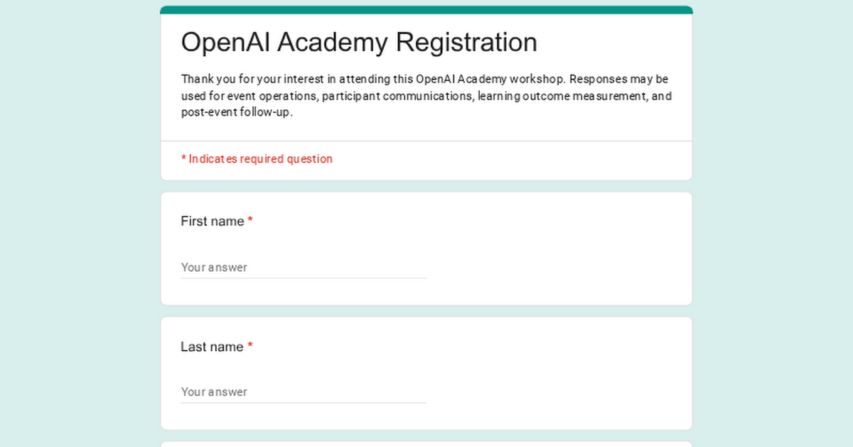 OpenAI Academy × NPower — San Jose AI 리터러시 워크숍 포스터