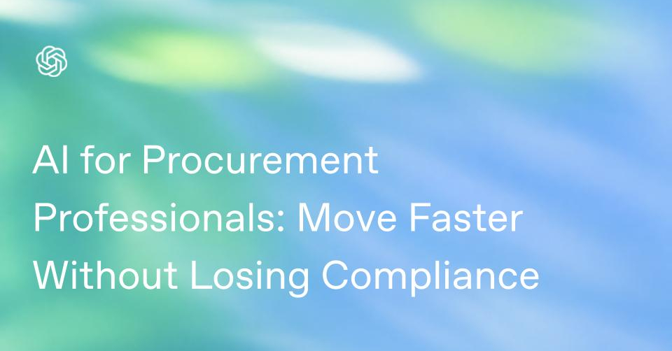 OpenAI Academy — AI for Procurement Professionals 포스터