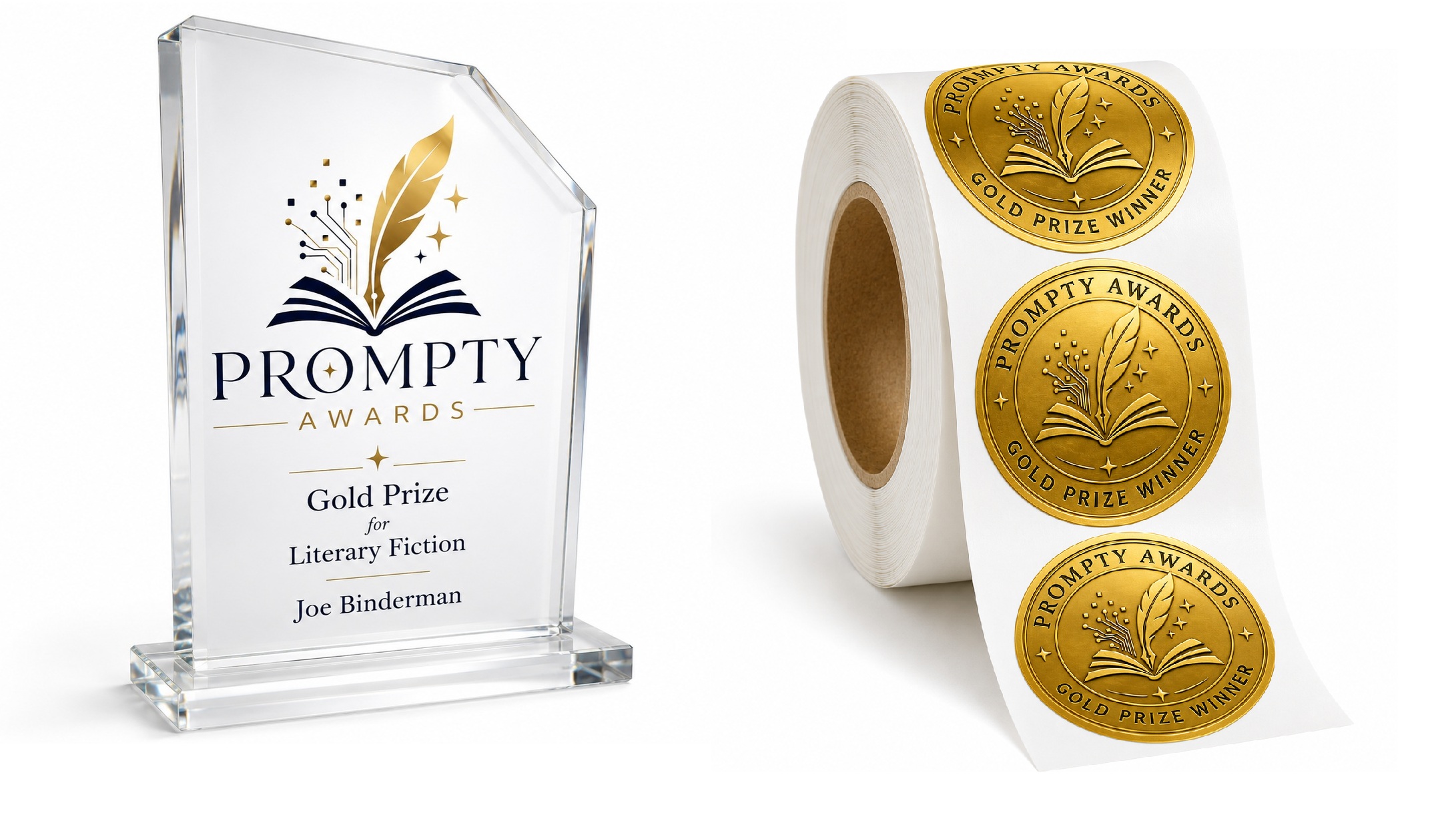 The Prompty Awards 2026 — AI 픽션 문학 공모전 포스터