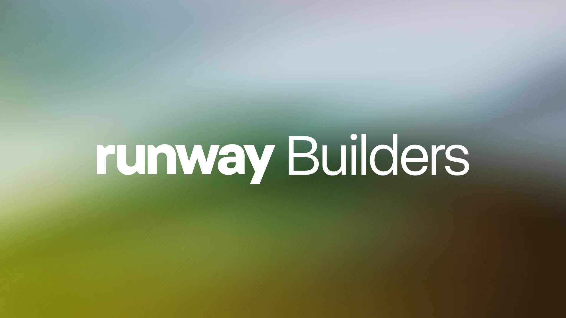 Runway Builders Program — 스타트업 AI 빌더 지원 프로그램 포스터