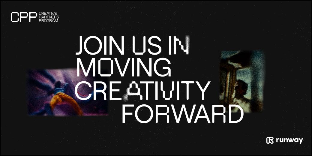 Runway Creative Partners Program — 글로벌 크리에이터 파트너 모집 포스터