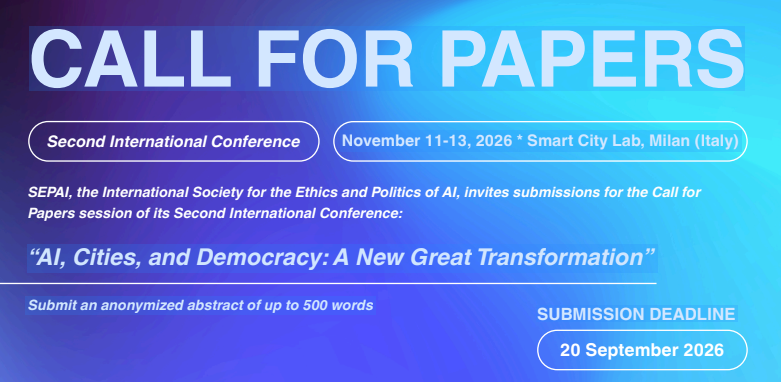 SEPAI 2026 AI·도시·민주주의 국제학술대회 논문 공모 포스터