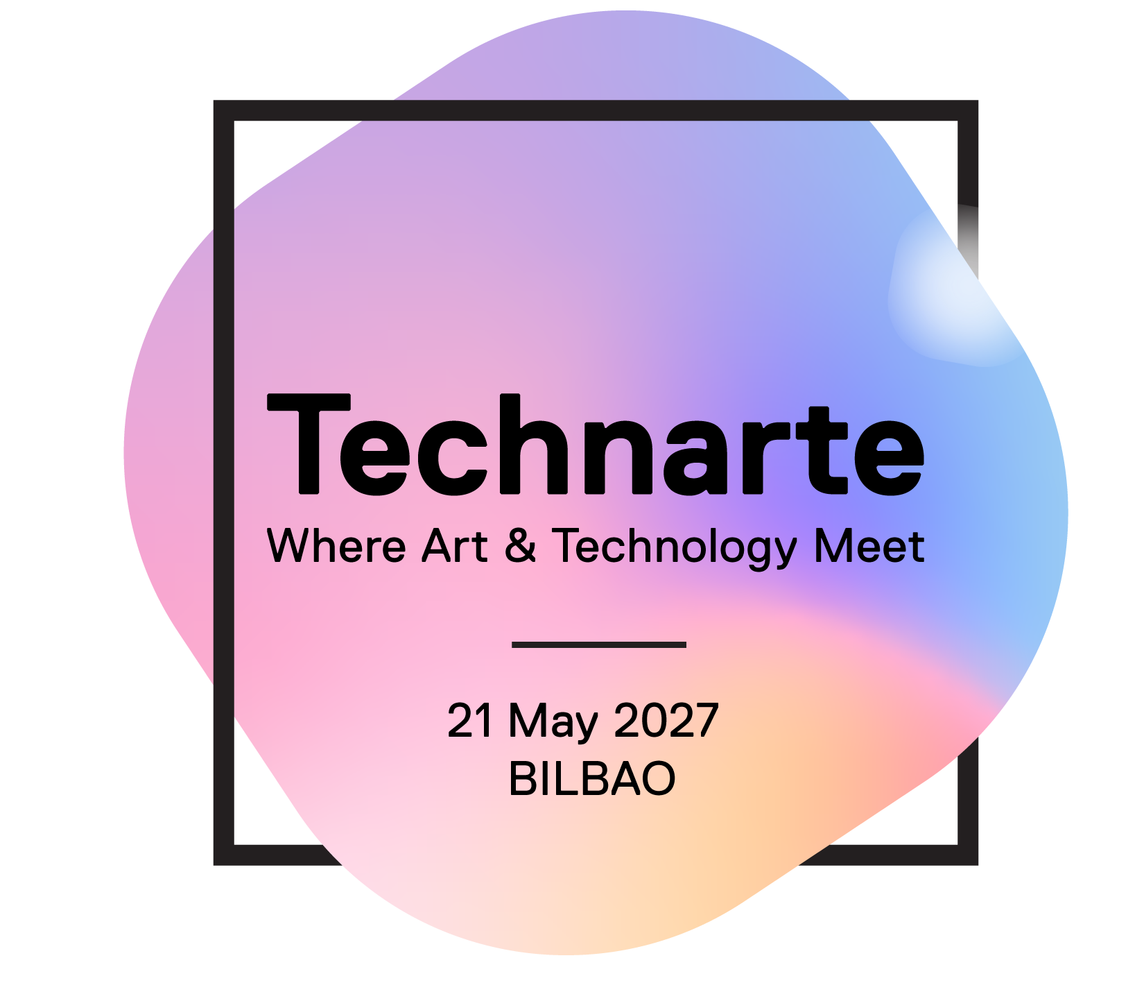 Technarte Bilbao 2027 — AI 아트·기술 발표 제안 공모 포스터