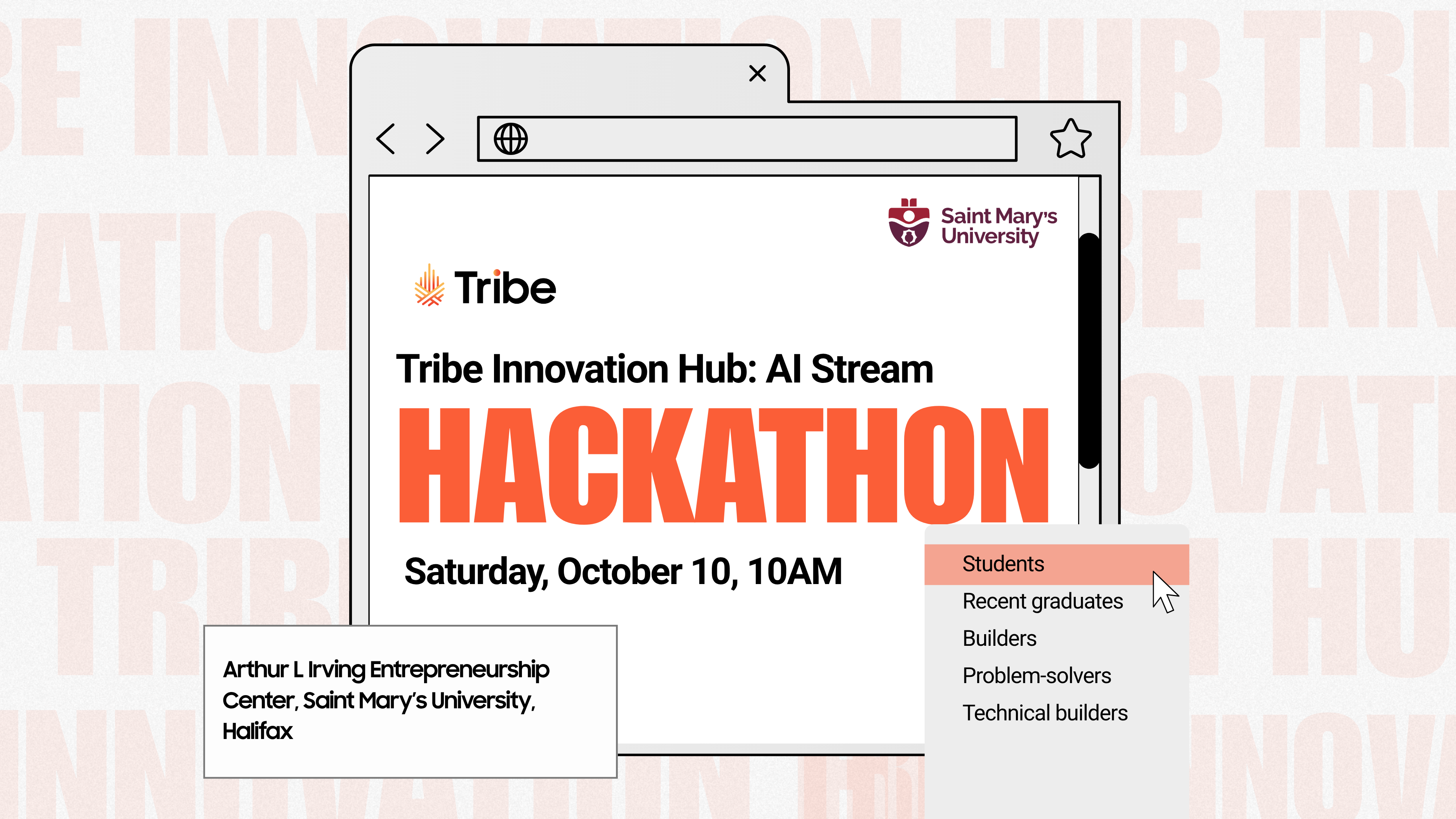 Tribe Innovation Hub AI Hackathon @ SMU 포스터