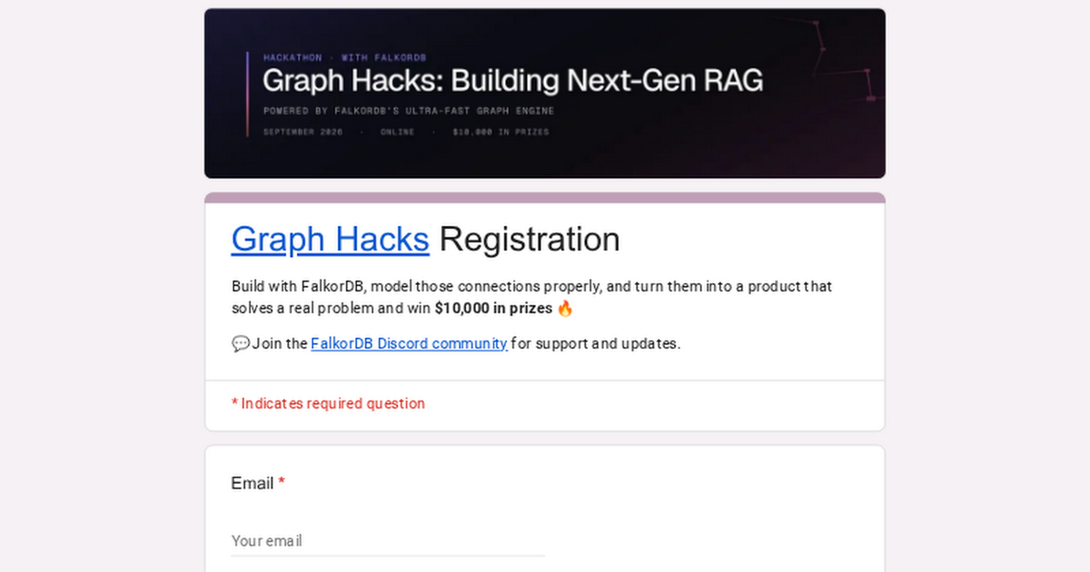 Graph Hacks 2026 — 차세대 RAG·에이전틱 AI 글로벌 해커톤 포스터