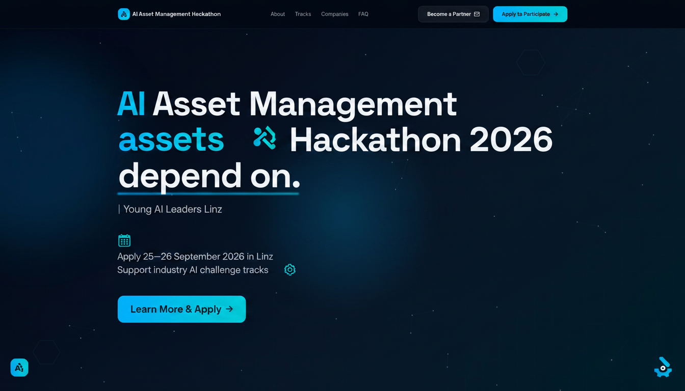 AI for Critical Assets 해커톤 2026 포스터