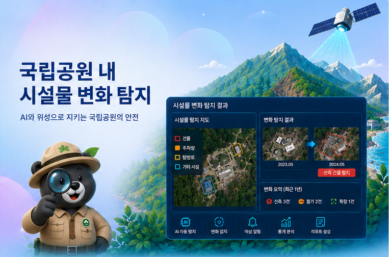 2026 국립공원 위성 모니터링 AI 챌린지 포스터